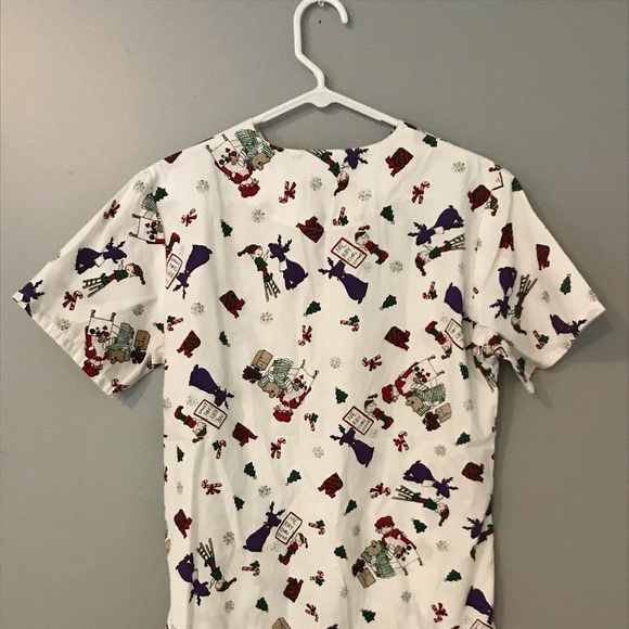 Christmas Scrub Top - Picture 3 of 3